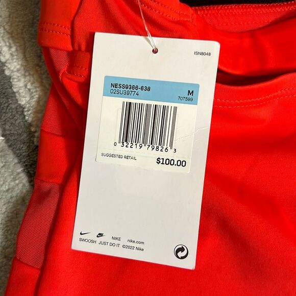 NIKE Mesh Solid Edge V-Back Women's 2-Piece Tankini Swim Set - Picture 13 of 13